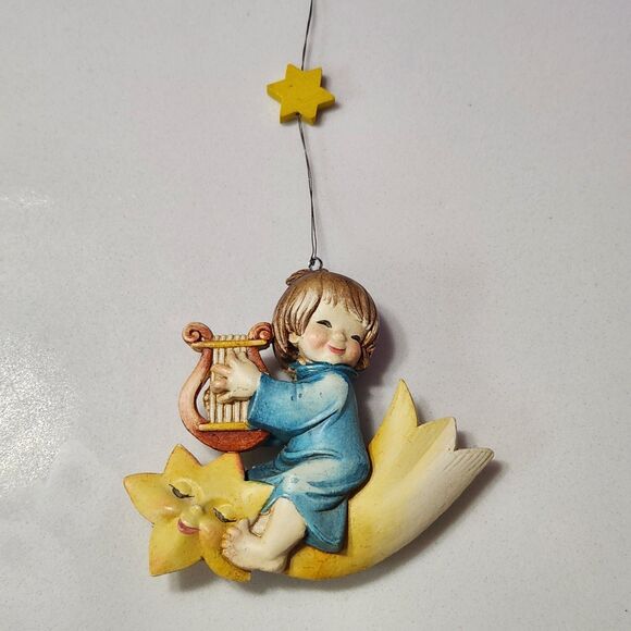 VTG ANRI Ferrandiz Angels Italy Hand Crafted Celestial Christmas Ornaments Set 4 - Picture 8 of 16